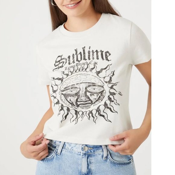 Sublime Sun Logo and Long Beach, CA ska punk rock Official T-Shirt XS NWT - Picture 1 of 5